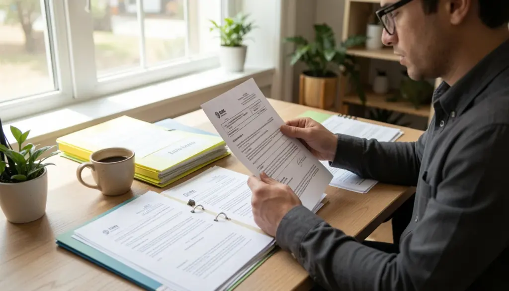 Small Business Legal Basics for Beginners Small business owner reviewing legal documents and contracts at desk to set up proper business structure and compliance