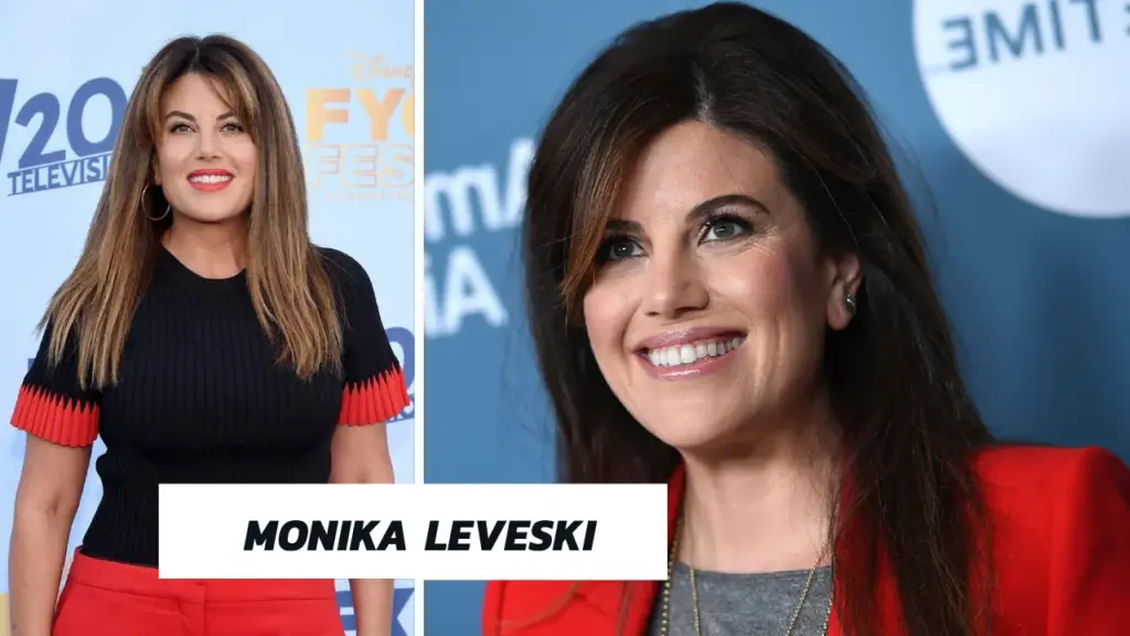 Realistic scene of a person searching “Monika Leveski” on a laptop, highlighting confusion caused by misspelled searches and online misinformation related to Monica Lewinsky